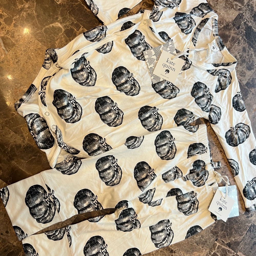 Kate Quinn Monochrome Pumpkin Print Set
